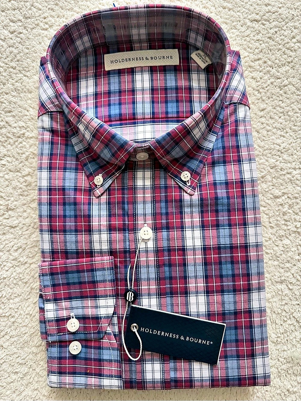 Holderness & Bourne The Andrews Shirt Plaid Button Down Shirt. Size XL